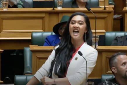 hana rawhiti giving maiden speech in parliament