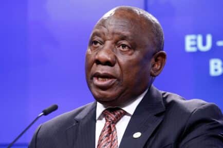 South African President Cyril Ramaphosa