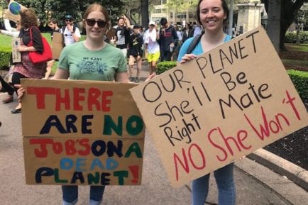 Protesters at the 2019 School Strike 4 Climate