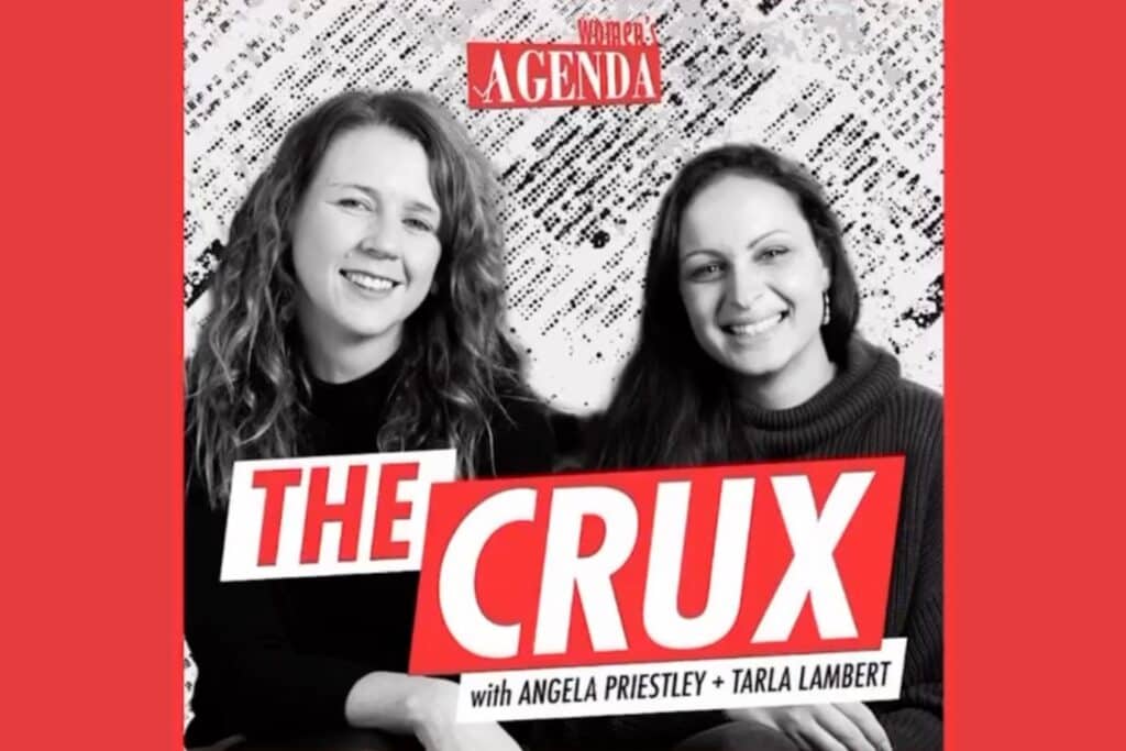 The logo of the Women's Agenda weekly podcast, The Crux.